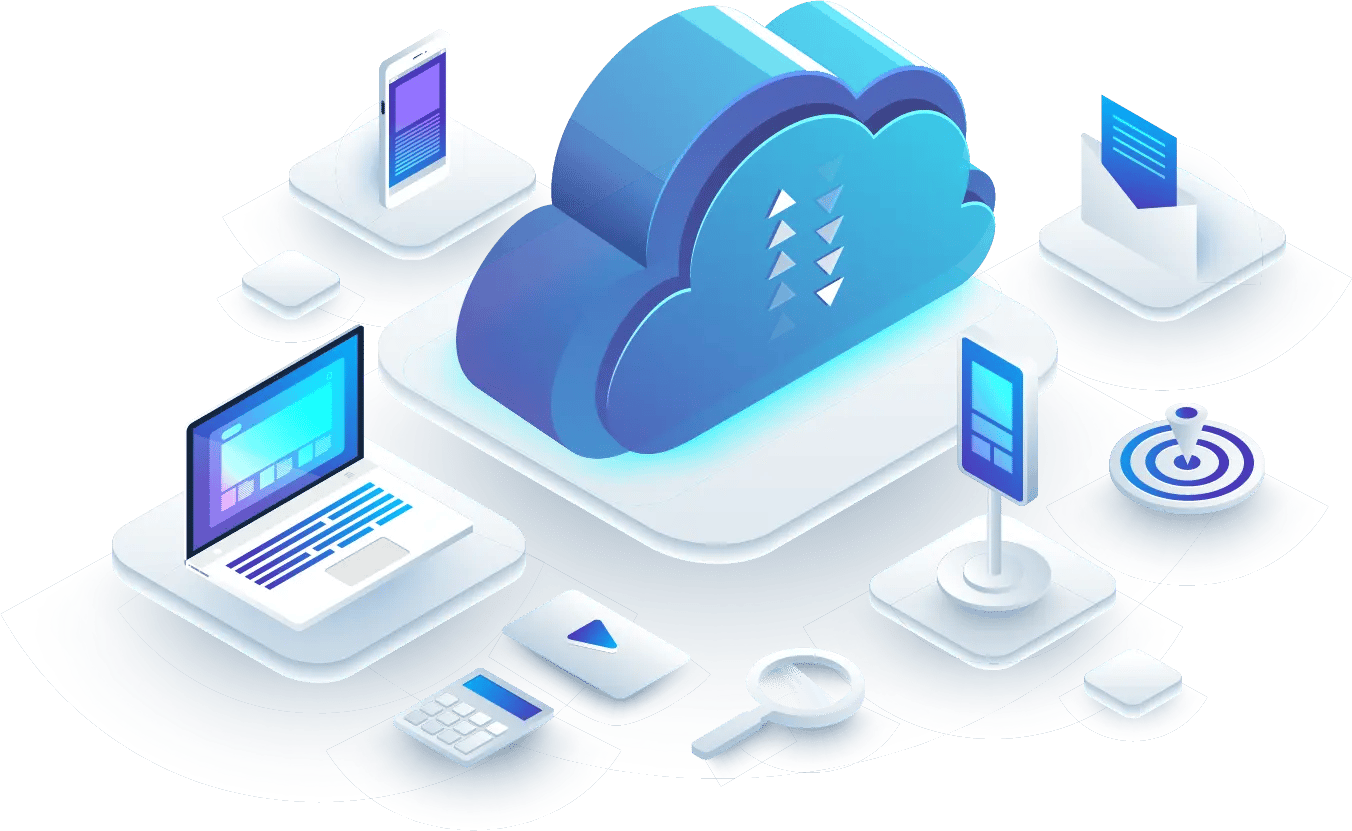 cloud, laptop and other devices image