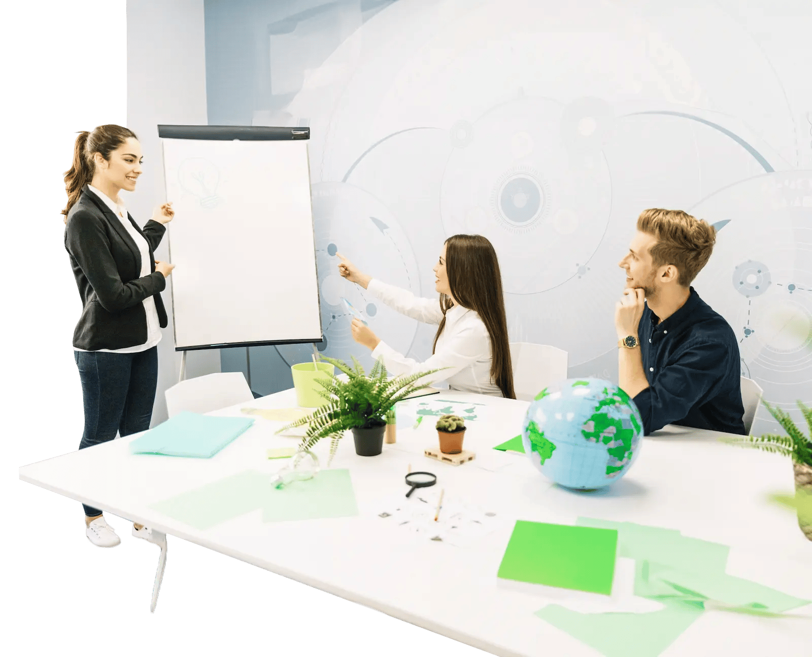 people in an education space image