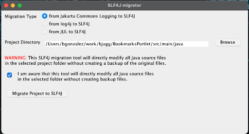 SLF4J migrator-image
